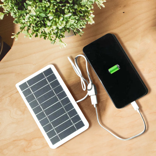 Mini Cargador Solar USB 5V 2W – Portátil, Rápido y Ideal para Viajes y Escalada