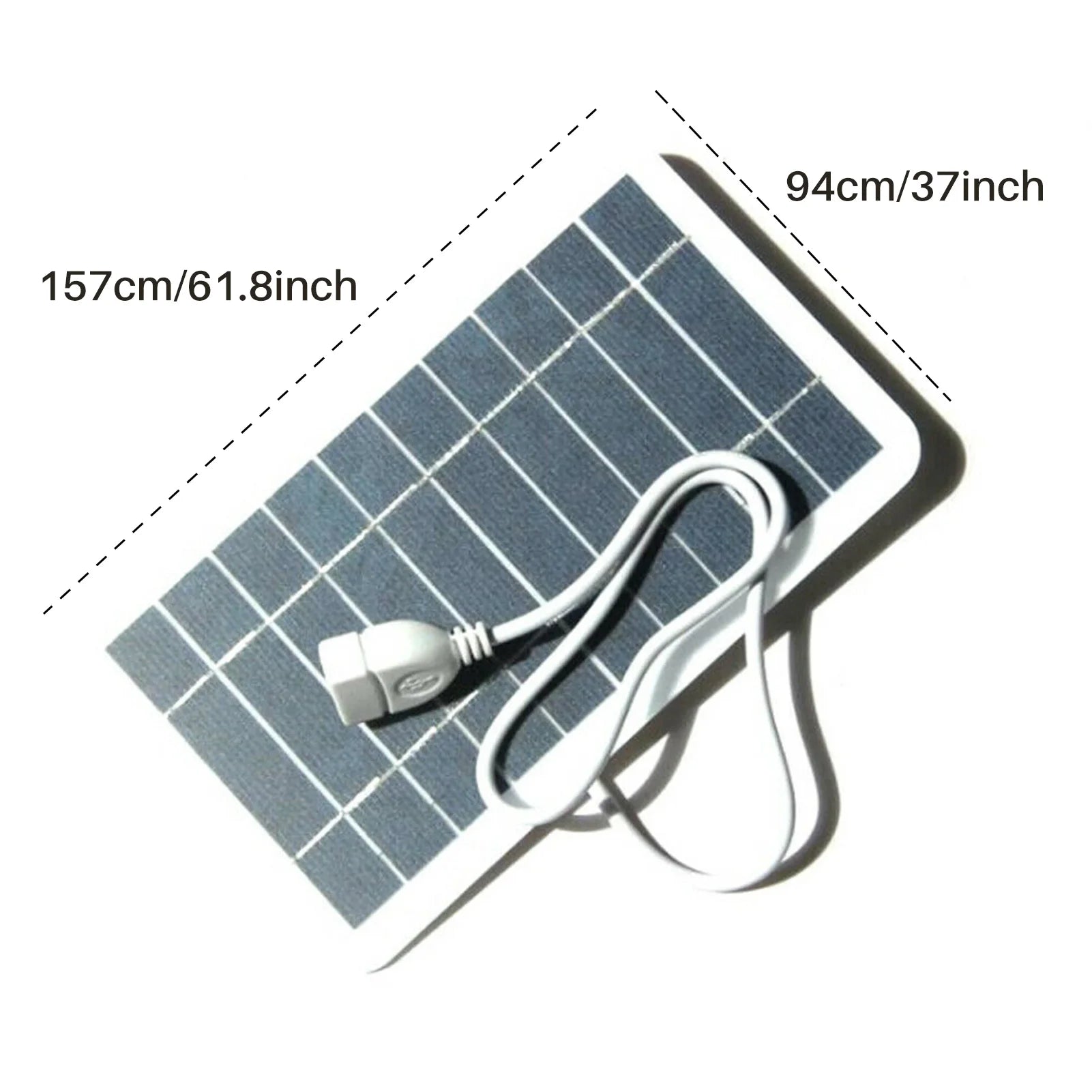 Mini Cargador Solar USB 5V 2W – Portátil, Rápido y Ideal para Viajes y Escalada