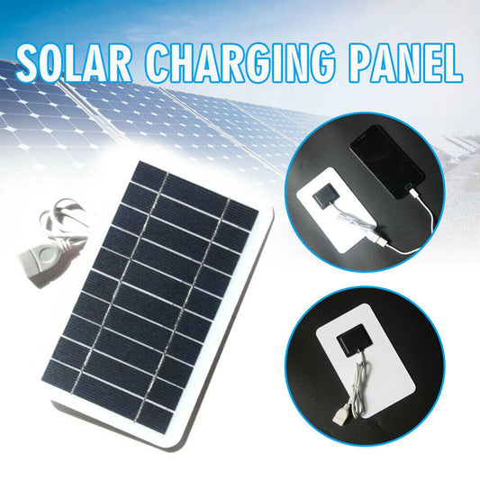 Mini Cargador Solar USB 5V 2W – Portátil, Rápido y Ideal para Viajes y Escalada